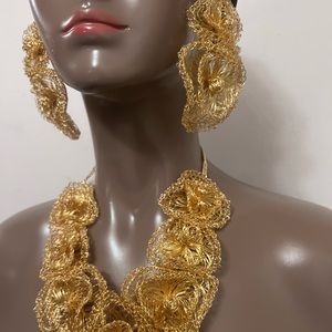 Real Brazilian Gold 4 pieces set of handcrafted real Brazilian gold Plated.